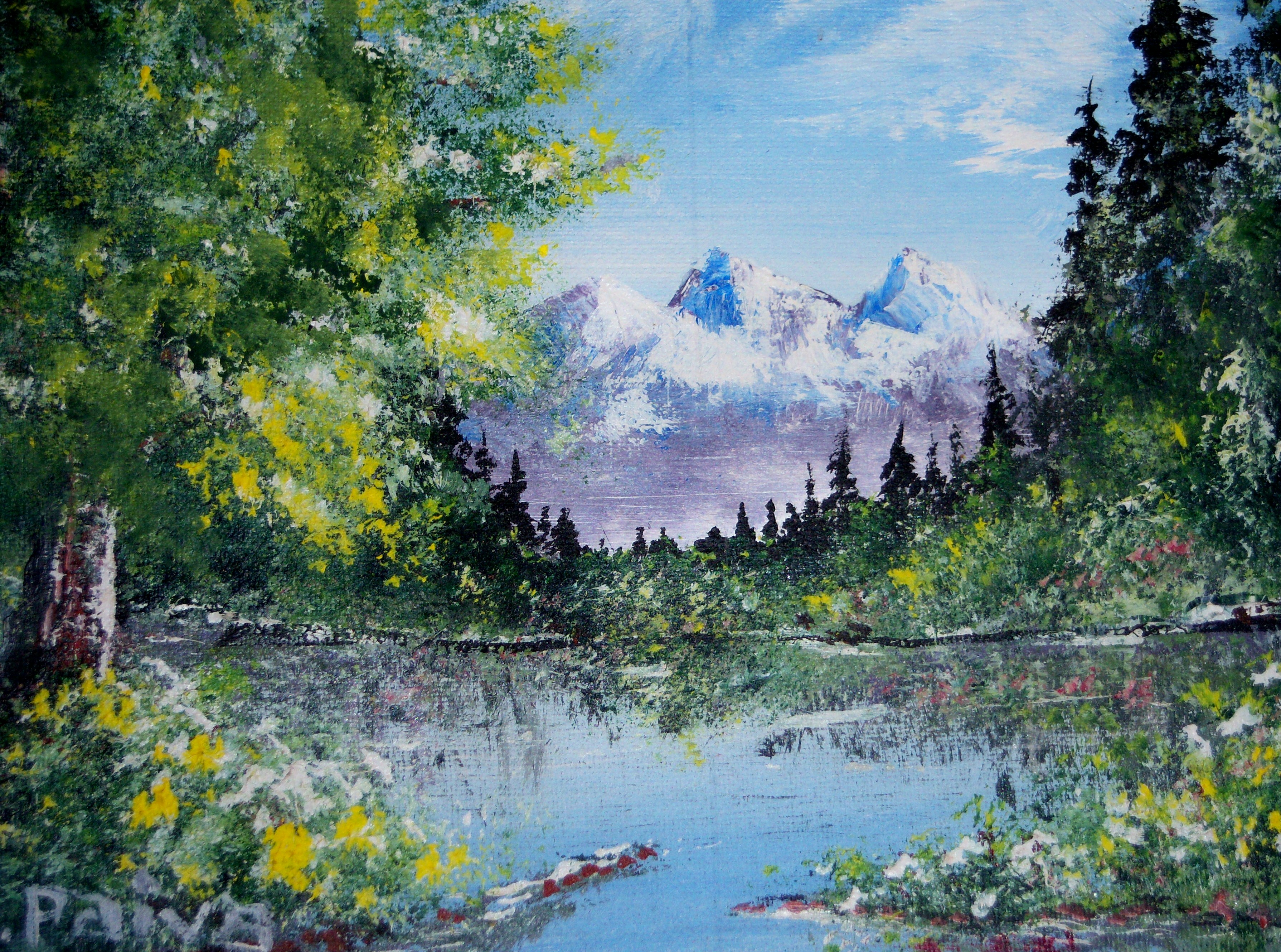 Mountain Lake (acrylic)